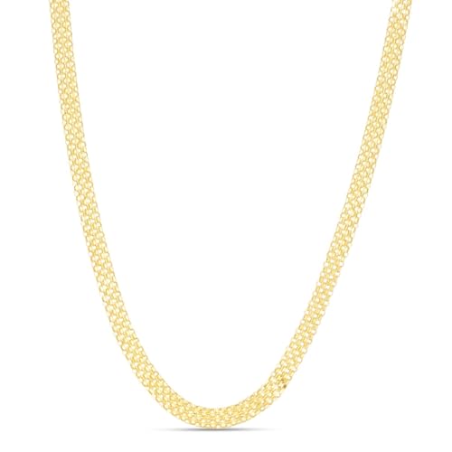 Floreo 14k Yellow Gold 4.7mm Bismark Chain Necklace 20 Inch