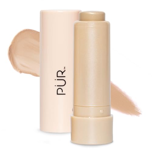 PÜR MINERALS Silky Tint Creamy Multitasking Highlighter Stick with Peptides, You Go Pearl - Highlighting Stick with Natural, Healthy-Looking Glow & Ultra-Creamy Finish - Professional Makeup