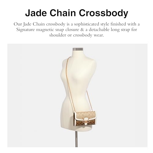 Coach Signature Blocking Exotic Mix Jade Chain Crossbody