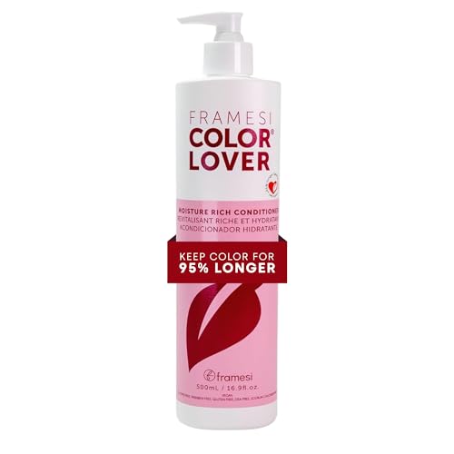 Framesi Color Lover Moisture Rich Conditioner - Hydrating Conditioner for Color Treated Hair - Sulfate Free Conditioner for Dry Hair - Moisturizing Conditioner with Quinoa + Coconut Oil (16.9 fl oz)
