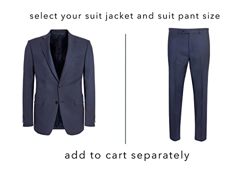 Calvin Klein Men's Slim Fit Suit Separates, Solid Medium Blue, 34W x 30L
