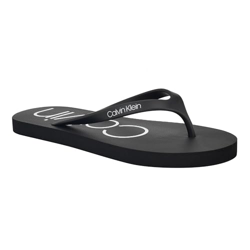 Calvin Klein Women's Salma Flip Flop, Black, 8