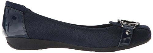 Anne Klein Women's Umeko Ballet Flat, Navy Multi Fabric, 9 M US