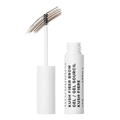 Milk Makeup KUSH Fiber Brow Gel – Tinted Gel Fluffs, Fills + Holds Eyebrows for a Fuller, Natural Look – Conditioning, Vegan Formula – Herb (Medium Brown), 0.15 oz
