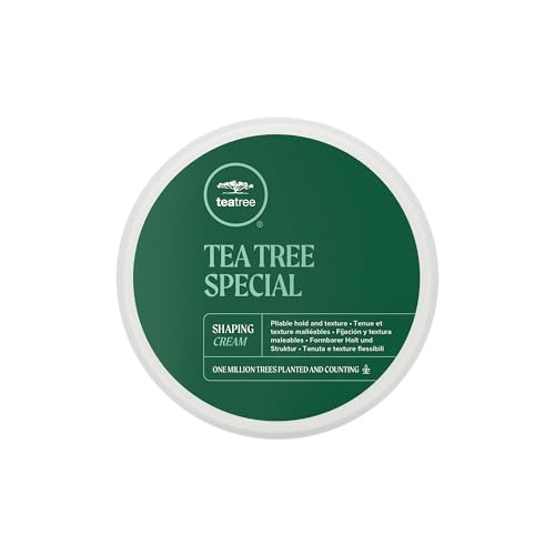 Tea Tree Shaping Cream, Hair Styling Cream, Long-Lasting Hold, Matte Finish, For All Hair Types, 3 oz