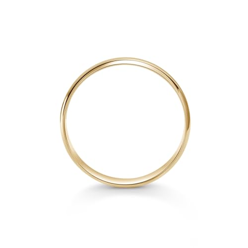 Oxford Ivy Wedding Band Solid 14K Yellow Gold 5mm Plain Ring, Size 11.5