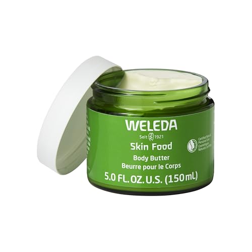 Weleda Skin Food Body Butter 5 Fluid Ounce, Sustainable Glass Jar, Plant Rich Hydrating Moisturizer with Shea and Cocoa Butter, Sweet Almond Oil and Pansy