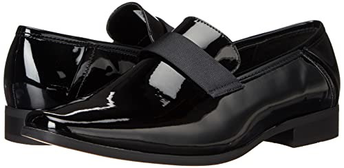 Calvin Klein Men's Bernard Loafer, Black Patent, 10