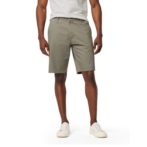 Levi Strauss Signature Gold Men's Casual Chino 10.5" Shorts, Silver Skies, 34W