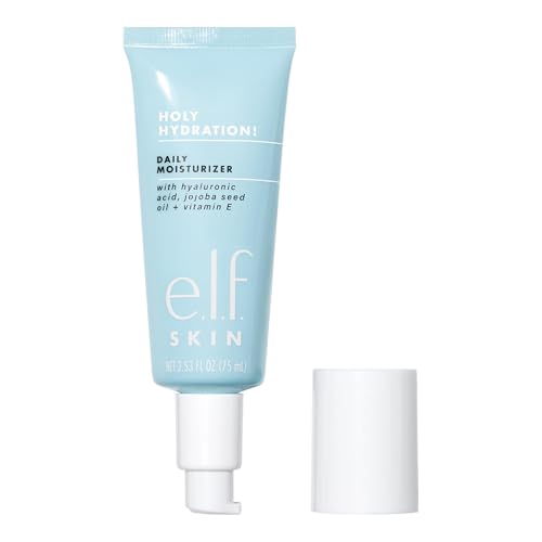 e.l.f. SKIN Holy Hydration! Daily Hydration Moisturizer, Lightweight Face Cream, Hydrating with Aloe & Jojoba, Smooths & Softens Skin, All Skin Types