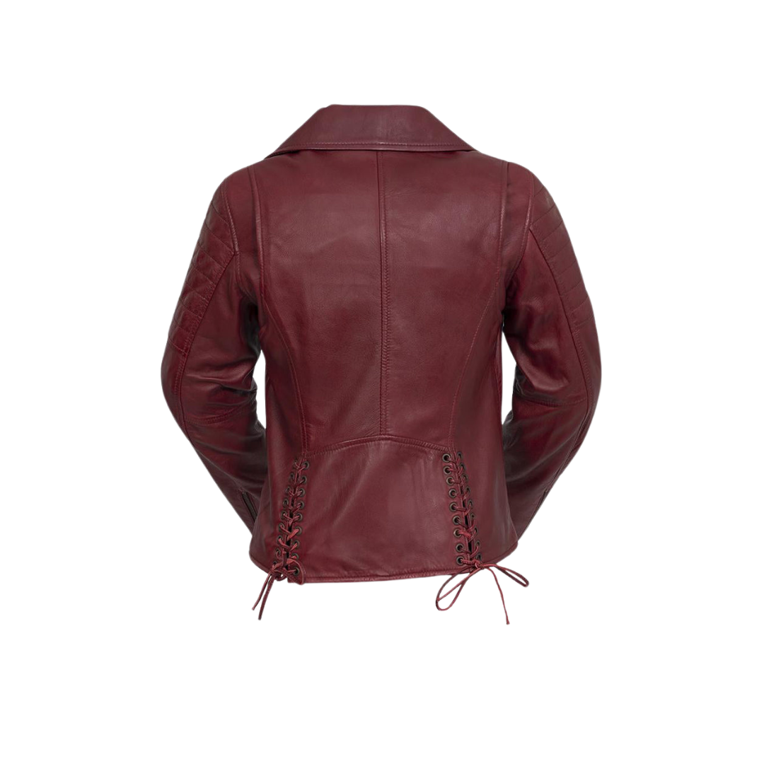 Elizabeth Women's Lambskin Leather Moto Jacket