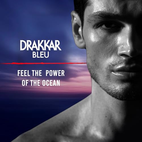 Guy Laroche Drakkar Bleu - Iconic Designer Fragrance - Powerful, Aquatic & Fresh Eau de Parfum - Aquatic Fougère - Long Lasting Mens Cologne - Day and Evening Scent 3.4 Fl Oz