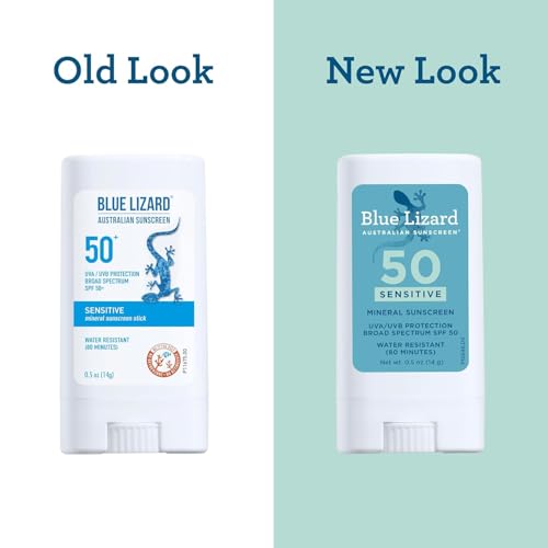 Blue Lizard Spf#50+ Sensitive Stick Australian Sunscreen 0.5 Ounce (Pack of 3)