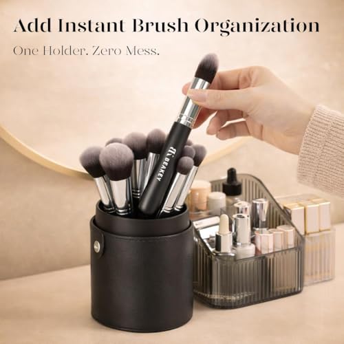 BEAKEY Makeup Brush Set,13 Pcs with Case,10 Brushes and 2 Sponges