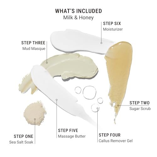 VOESH Pedi in a Box Ultimate 6 Step, Milk and Honey, Spa Pedicure, DIY Pedi, Home Pedicure Kit, Pedi in a Box, Pedicure, Foot Care, Pedi Products, Spa Care, Foot Spa