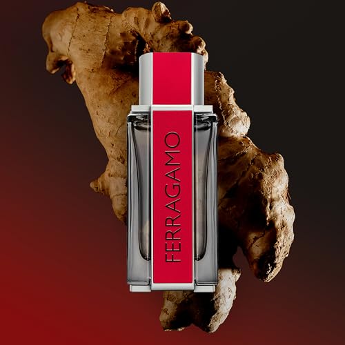 FERRAGAMO Red Leather Eau de Parfum Pour Homme, Trial Cologne Spray for Men, Vial Sample Size, 0.05 Fl. Oz.
