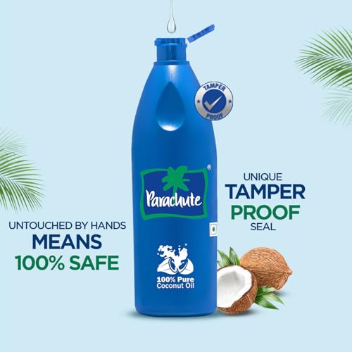 Parachute Coconut Oil| 100% Pure & Natural| Unrefined Coconut Oil| No Chemicals & Preservatives| Fresh Long Lasting Aroma| Untouched By Hands| 15 Fl oz | Bottle