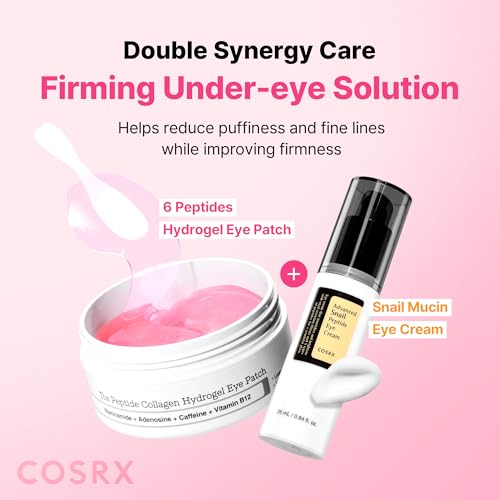 COSRX Pink Peptides Collagen Hydrogel Eye Patch for Puffy Eyes (60)