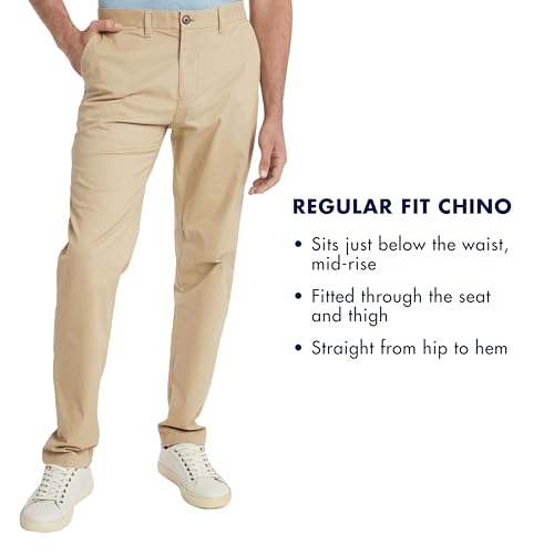Tommy Hilfiger Men's Chino Pants Custom Fit, Bright White 32x38