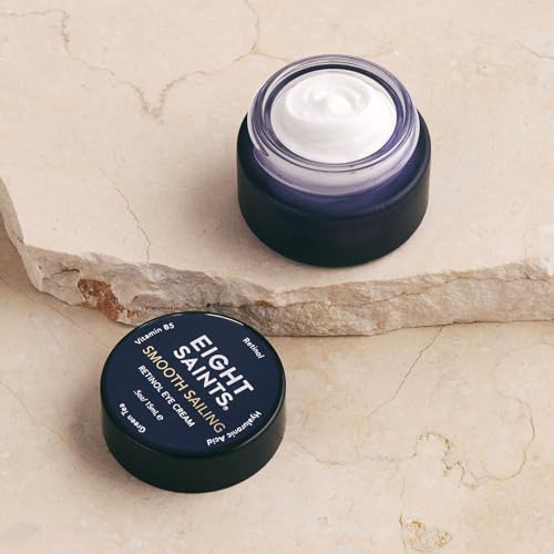 Eight Saints Retinol Eye Cream, For Smoothing Fine Lines and Wrinkles and Improve Skin Tone, with Vitamin B5, Retinol, and Hyaluronic Acid, 0.5 Ounce
