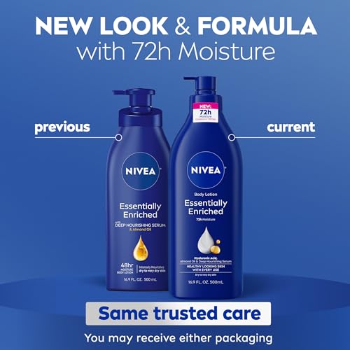 NIVEA Essentially Enriched Body Lotion, Value Pack, 2 x 16.9 FL OZ