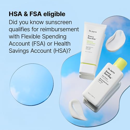 Dr.Jart+ Every Sun Day Sun Fluid Korean Sunscreen SPF 50+ for Face | Korean Skin Care, 3.38 Fl Oz
