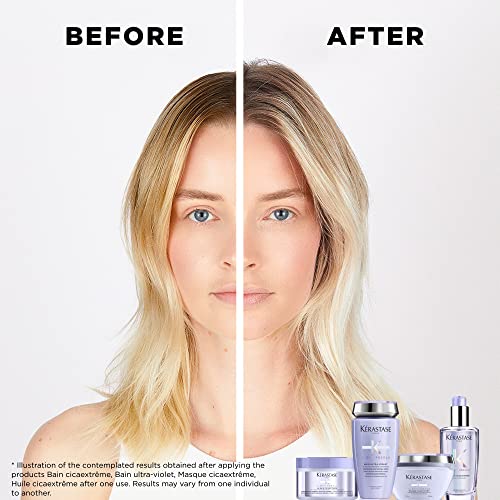 KERASTASE Blond Absolu Cicaplasme Serum - Hydrating Leave In Serum For Color Treated Hair, Heat Protects Up To 450°F, Strengthens and Prevents Breakage