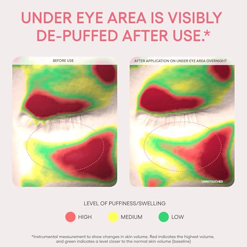 LANEIGE Bouncy & Firm Eye Sleeping Mask: Depuff and Firm with Peony & Collagen Complex, Ceramide, & 5D Hyaluronic Acid