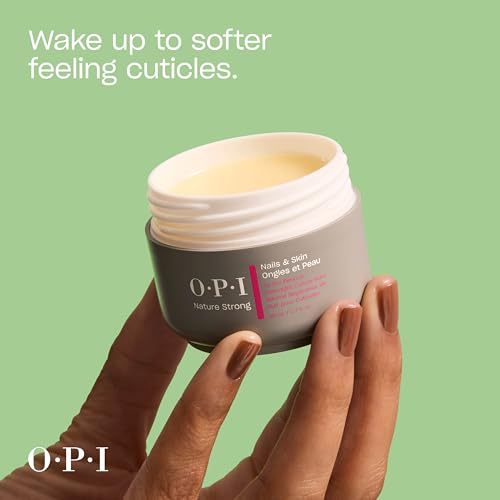OPI Nature Strong Nails & Skin - To the Rescue Overnight Cuticle Balm | Treatment Locks in Moisture for Dry Cuticles, Nails, and Skin | Enriched with Oils & Shea Butter | 0.7 Fl Oz | 20 mL
