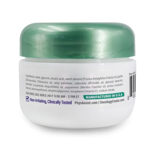 PhysAssist Oncology Cream with Botanical for Body – Travel Size. Clinically Tested Hydrating Cream for Dry, Sensitive & Stressed Skin – With Lavender, Calendula & Peppermint Oils – 1.5oz