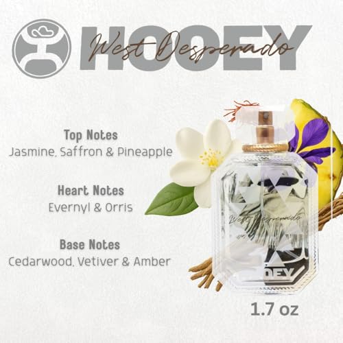 HOOEY West Desperado Women's Perfume - Long-Lasting Citrus Perfume for Women with Notes of Jasmine, Saffron, Cedarwood, Amber & More - Fresh Designer Fragrance, Eau de Parfum Feminine Spray (50 ml)