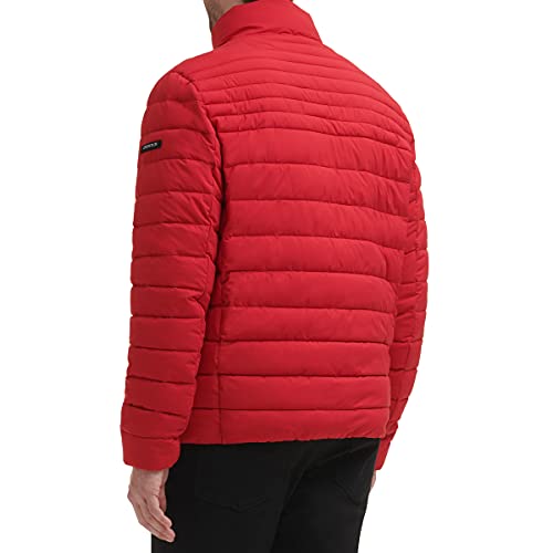 Calvin Klein Men's Classic Packable Down Jacket, Deep Red, Large