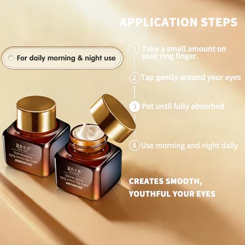 BLUE LOVE Eye Cream for Puffiness - Under Eye Bags & Dark Circles, 0.71 oz