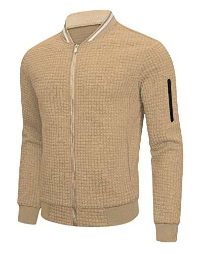 SAVKOOV Mens Lightweight Jacket Casual Bomber Jacket Varsity Coat