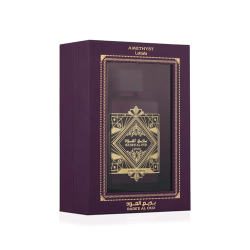 Lattafa Bade'e Al Oud Amethyst for Unisex Eau de Parfum Spray, 3.4 Ounce / 100 Ml