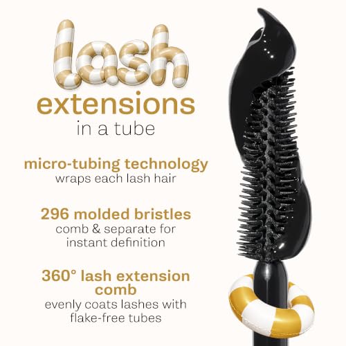 tarte tartelette XL tubing mascara – Lash Extensions in a Tube with Peptide, Extra-Bold Buildable Length & Volume, Smudge-Proof Longwear, Easy-to-Remove, Vegan & Cruelty-Free, travel size, black