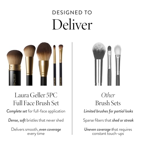 LAURA GELLER Makeup Brushes - Cruelty-Free - 05 Full Face Brush Set 5pc