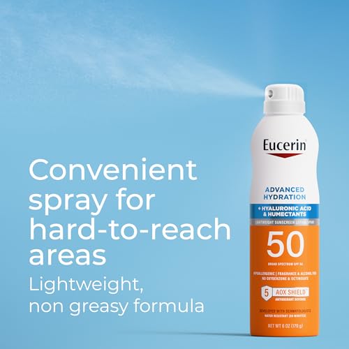 Eucerin Advanced Hydration Sunscreen Spray, SPF 50, 6 OZ