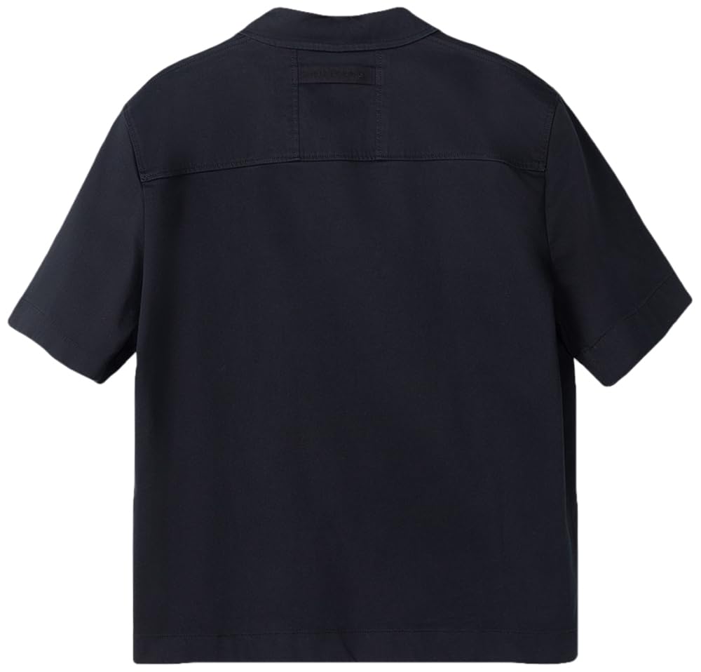 1017 ALYX 9SM, Overlapping Stroke Letter Logo Functional Zipper Short Sleeved, Xl, Black