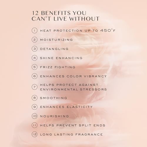 Kristin Ess 12-in-1 Leave-In Conditioner & Heat Protectant Spray – Heat Protection 450°F - Blow Dry + Flat Iron Dry Damaged Hair Protect + Repair - Anti-Frizz Detangler - Color Safe Heat Protectant