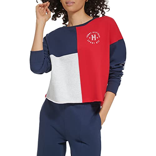 Tommy Hilfiger Sport womens Sport Crew,Navy Combo,Medium