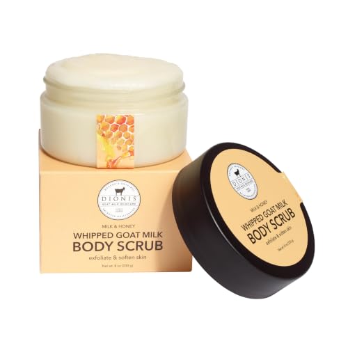 Dionis Whipped Goat Milk Body Scrub, Milk & Honey, 8 oz