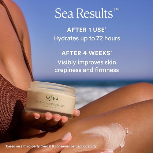 OSEA Undaria Algae™ Body Butter 6.7 oz - For Dry Skin - Ultra Hydrating Whipped Shea Butter + Ceramides - Vegan Skincare & Clean Bodycare - Thick Body Cream - For Extremely Dry Crepey Skin
