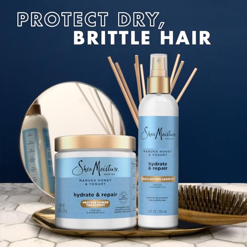 SheaMoisture Leave-In Conditioner + Mask, Manuka Honey & Yogurt, 8 Oz Ea