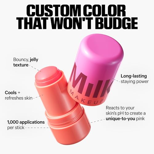 Milk Makeup Skincare Jelly Gift Set – Hydrating + Brightening Face Serums and Blush + Lip Stain in pH-Adaptive Pink – Two Full Size Serum Sticks .21oz + Travel-Friendly Jelly Tint (pHreeze) .17oz