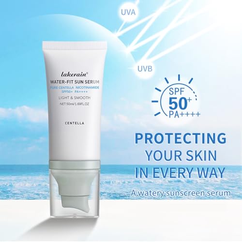 Centella Sunscreen SPF 50,Centella Hyalu Cica Water-Fit Sun Serum,Blue