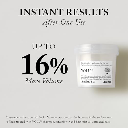 Davines VOLU/Conditioner Detangles, Enhances Shine For Fine Hair 8.5 Fl Oz