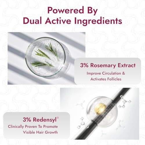 Redensyl Hair Serum Roll On – 3% Rosemary & 3% Redensyl Scalp Treatment for Thicker, Fuller Looking – Nourishing Hair Density Support for Women Pink (30 ml)