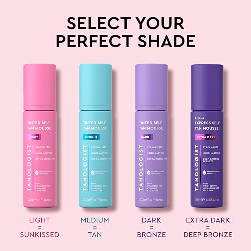 Tanologist Self Tanner Mousse, Extra Dark Self Tan Mousse, 6.76 Fl Oz