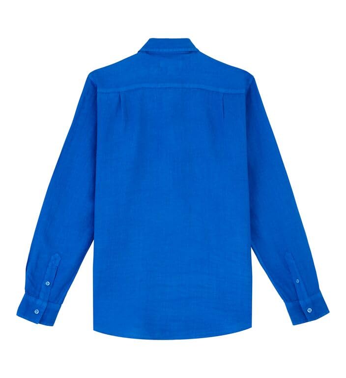 Vilebrequin Men Linen Shirt Solid, S, Palace